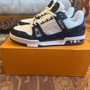Louis Vuitton Monogram Black and White Sneakers